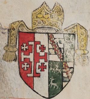 Arms (crest) of Rowland Lee