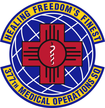 Coat of arms (crest) of 377th Healthcare Operations Squadron, US Air Force
