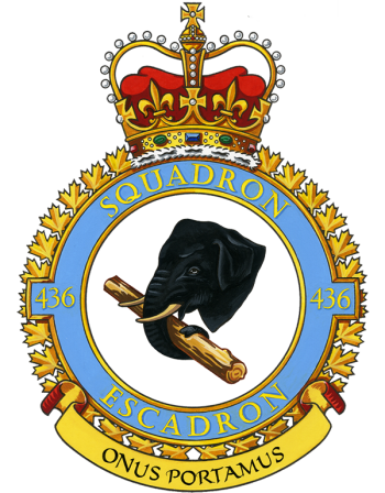 Coat of arms (crest) of No 436 Squadron, Royal Canadian Air Force