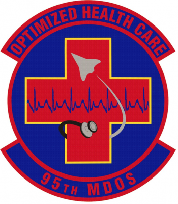 Coat of arms (crest) of the 95th Medical Operations Squadron, US Air Force