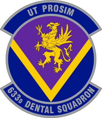 Coat of arms (crest) of the 633rd Dental Squadron, US Air Force