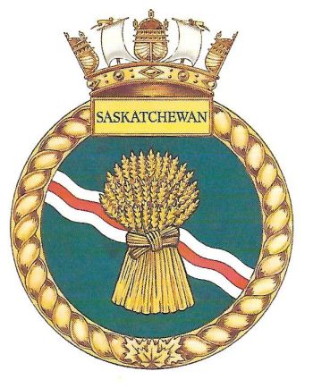 Coat of arms (crest) of the HMCS Saskatchewan, Royal Canadian Navy