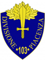 103rd Infantry Division Piacenza, Italian Army.png