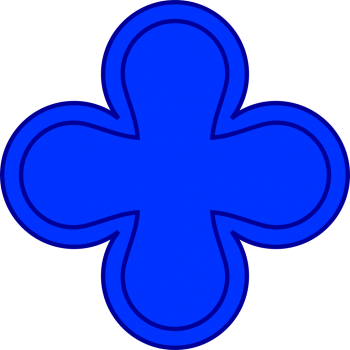 Coat of arms (crest) of 88th Infantry Division Figthing Blue Devils or Clover Leaf Division, US Army