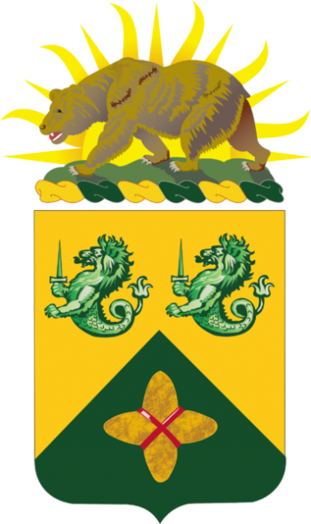 Coat of arms (crest) of the 185th Armor Regiment, California Army National Guard