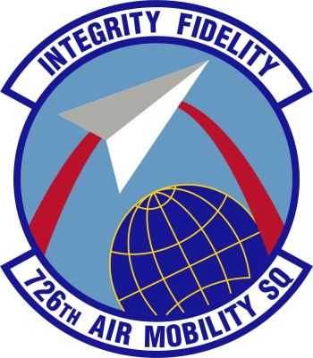 Coat of arms (crest) of the 726th Air Mobility Squadron, US Air Force