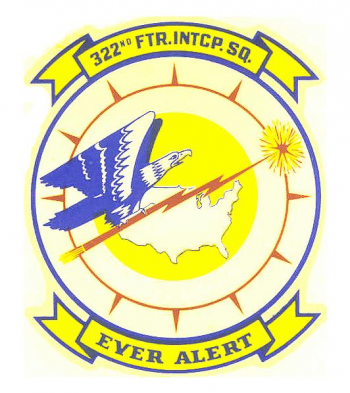 Coat of arms (crest) of the 322th Fighter Interceptor Squadron, US Air Force