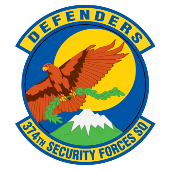 Coat of arms (crest) of the 374th Security Forces Squadron, US Air Force