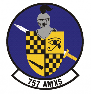 Coat of arms (crest) of the 757th Aircraft Maintenance Squadron, US Air Force