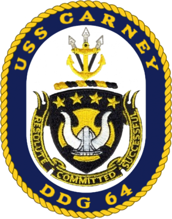 Coat of arms (crest) of Destroyer USS Carney