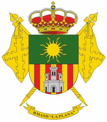 Coat of arms (crest) of the La Plana Military Residency for Social Action and Rest, Spanish Army