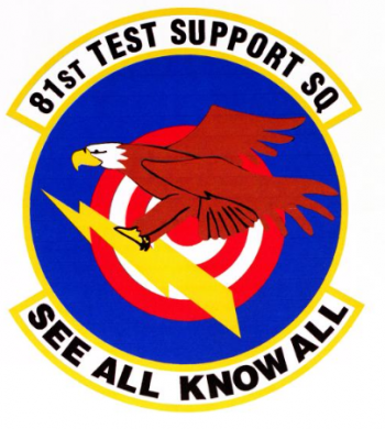 Coat of arms (crest) of the 81st Test Support Squadron, US Air Force