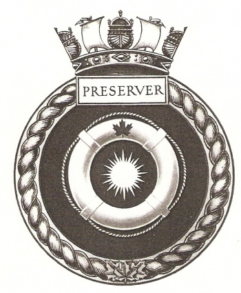 Coat of arms (crest) of the HMCS Preserver, Royal Canadian Navy