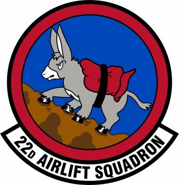 Coat of arms (crest) of the 22nd Airlift Squadron, US Air Force