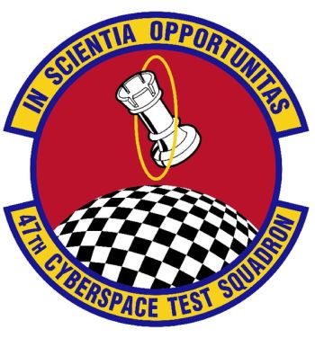 Coat of arms (crest) of the 47th Cyberspace Test Squadron, US Air Force