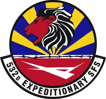 Coat of arms (crest) of the 532nd Expeditionary Security Forces Squadron, US Air Force