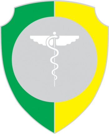 Coat of arms (crest) of the Regimental Medical Center, Hungarian Honvéd 12th Arrabona Air Defence Missile Regiment, Hungarian Army