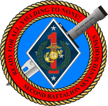 Coat of arms (crest) of the 2nd Battalion, 7th Marines, USMC