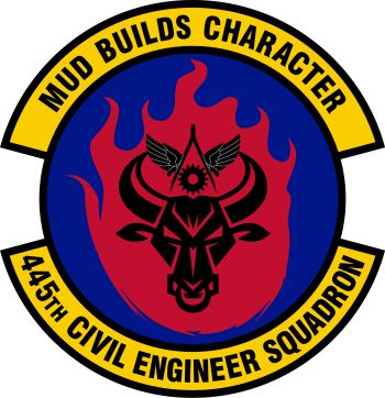 Coat of arms (crest) of the 445th Civil Engineer Squadron, US Air Force