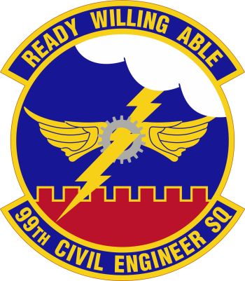 Coat of arms (crest) of the 99th Civil Engineer Squadron, US Air Force