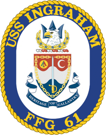 Coat of arms (crest) of the Frigate USS Ingraham (FFG-61)