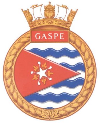 Coat of arms (crest) of the HMCS Gaspe, Royal Canadian Navy