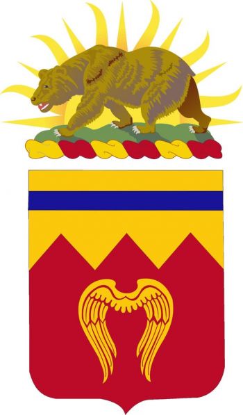 Coat of arms (crest) of the 214th Armored Field Artillery Battalion, California Army National Guard