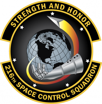 Coat of arms (crest) of the 216th Space Control Squadron, US Air Force