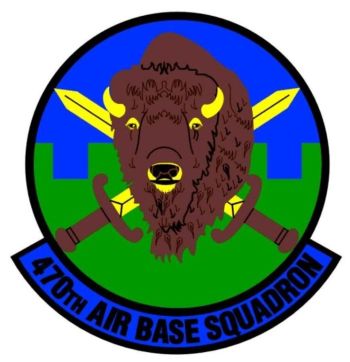 Coat of arms (crest) of the 470th Air Base Squadron, US Air Force