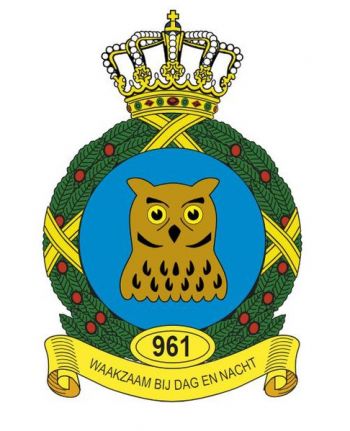 Coat of arms (crest) of the 961st Squadron. Royal Netherlands Air Force
