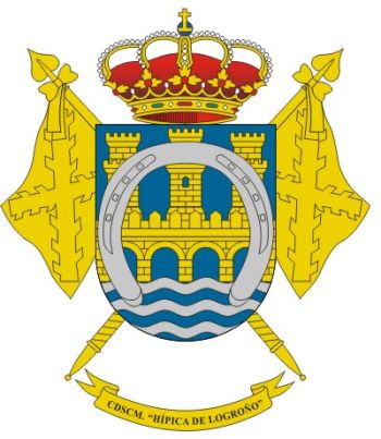 Coat of arms (crest) of the Hípica de Logorño Military Sociocultural Sports Center, Spanish Army