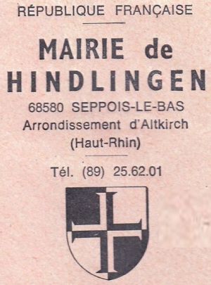Blason de Hindlingen/Coat of arms (crest) of {{PAGENAME