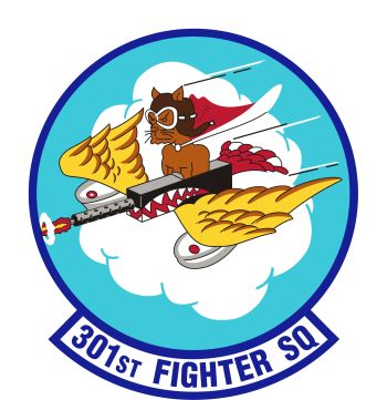 Coat of arms (crest) of the 301st Fighter Squadron, US Air Force