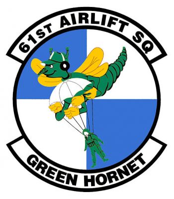 Coat of arms (crest) of the 61st Airlift Squadron, US Air Force
