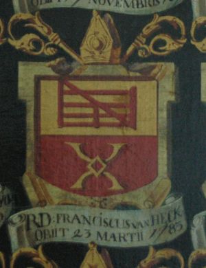 Arms (crest) of Franciscus van Heck