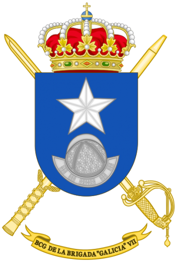 Coat of arms (crest) of the Brigade Galicia VII Headquarters Battalion, Spanish Army