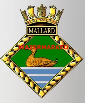 Coat of arms (crest) of the HMS Mallard, Royal Navy