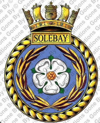 Coat of arms (crest) of the HMS Solebay, Royal Navy
