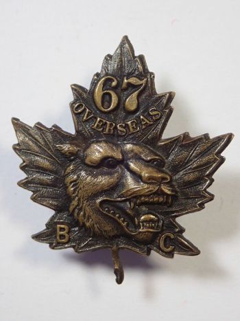 Coat of arms (crest) of the 67th (British Columbia Highlanders) Battalion, CEF