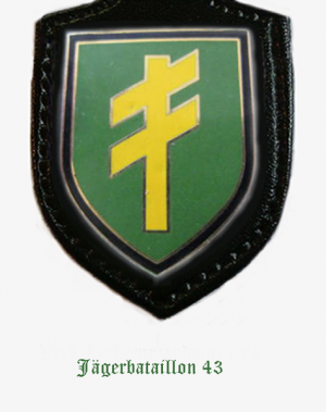 Coat of arms (crest) of the Jaeger Battalion 43, German Army