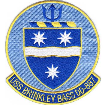 Coat of arms (crest) of the Destroyer USS Brinkley Bass (DD-887