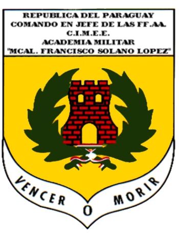 Coat of arms (crest) of the Military Academy Mariscal Francisco Solano Lopez, Army of Paraguay