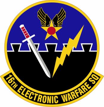 Coat of arms (crest) of the 16th Electronic Warfare Squadron, US Air Force
