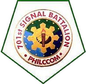 Coat of arms (crest) of the 701st Signal Battalion (Reserve), Philippine Army