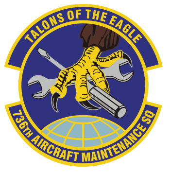 Coat of arms (crest) of the 736th Aircraft Maintenance Squadron, US Air Force