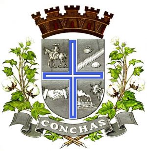 Brasão de Conchas/Arms (crest) of Conchas