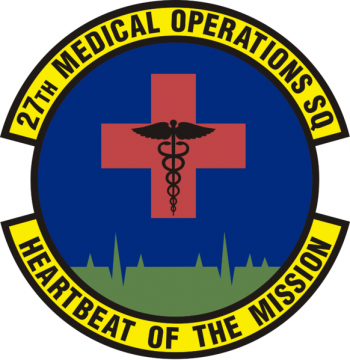 Coat of arms (crest) of the 27th Medical Operations Squadron, US Air Force