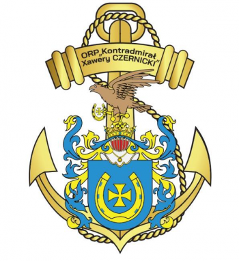 Coat of arms (crest) of the Logistics Ship ORP Kontradmirał Xawery Czernicki
