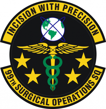 Coat of arms (crest) of the 99th Surgical Operations Squadron, US Air Force