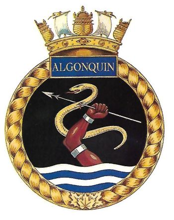 Coat of arms (crest) of the HMCS Algonquin, Royal Canadian Navy